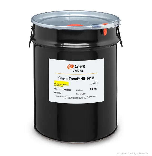Die Produktansicht zeigt den schwarzen Behälter mit Bügel und gut lesbarem Etikett.
